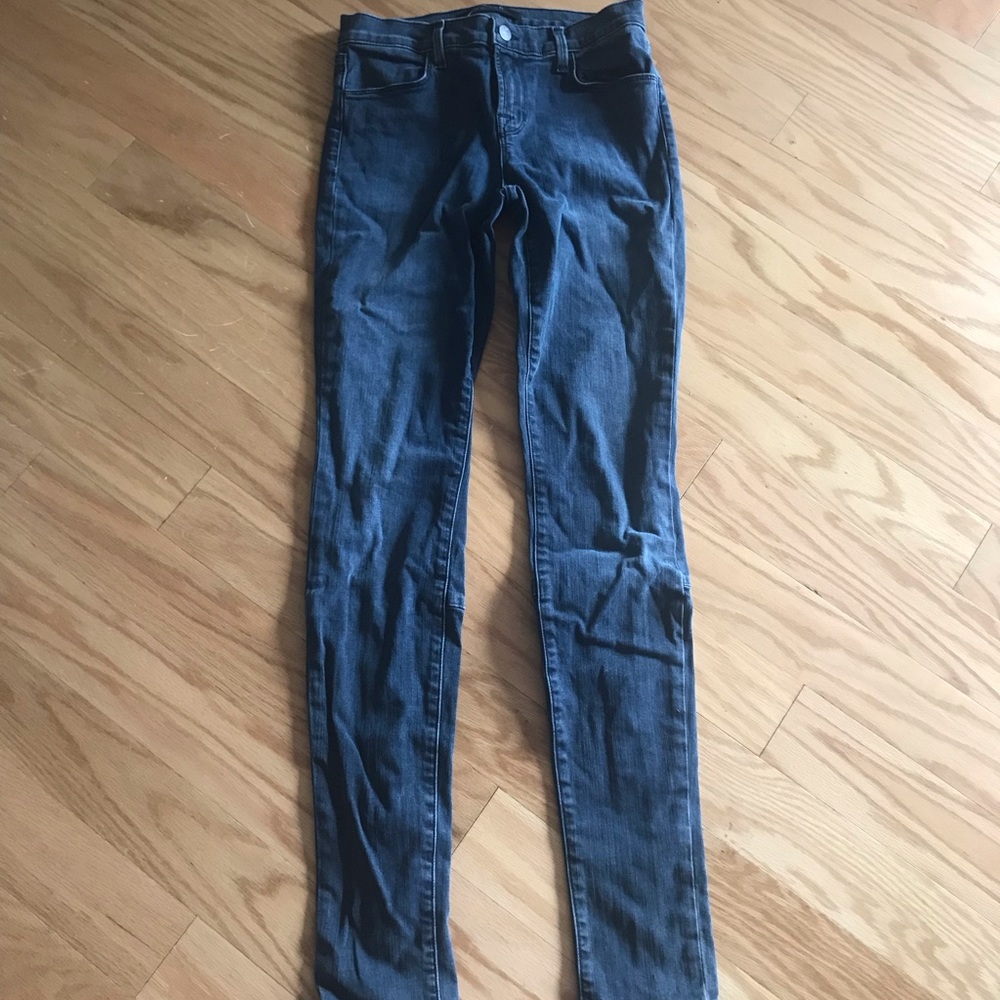 J Brand medium-wash denim with zipper detail
